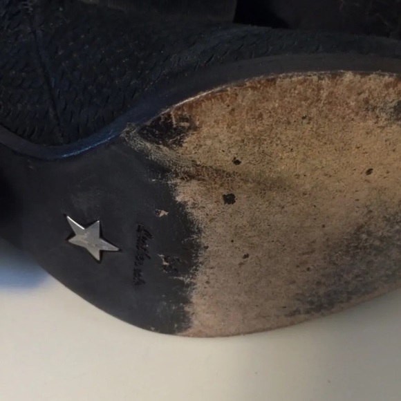 Ash Moka textured leather booties black size 36M - Picture 6 of 8